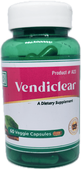 Vendiclear dietary supplement bottle