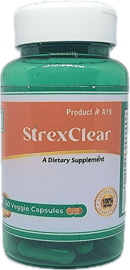 StrexClear dietary supplement bottle
