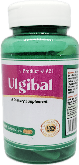 Ulgibal dietary supplement bottle
