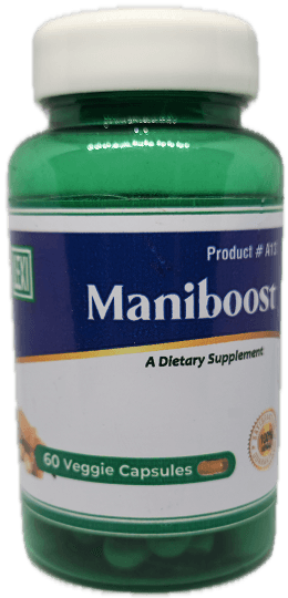 Maniboost dietary supplement bottle